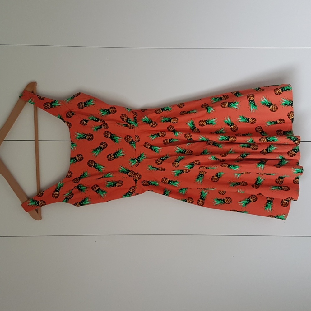 Ixia Summer Fun Tropical Pineapple Print Dress | Size Medium - Picture 2 of 14
